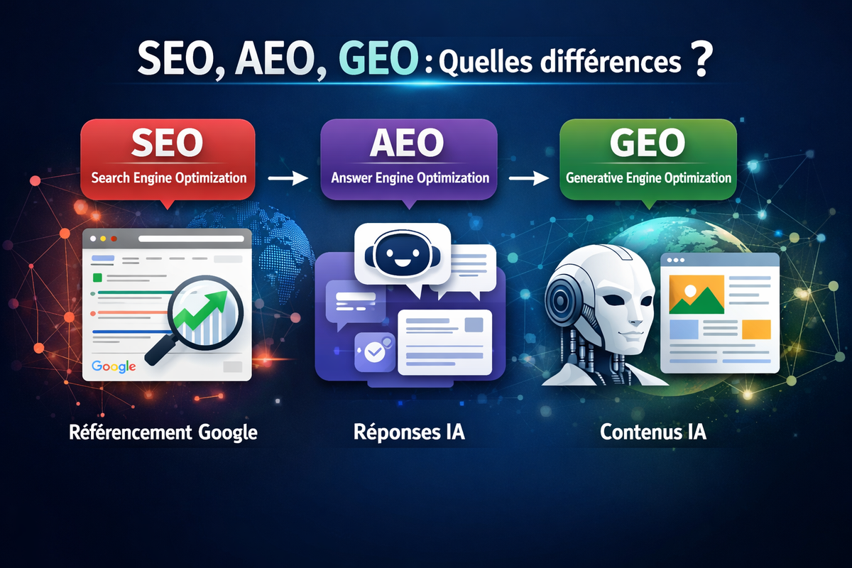 SEO, AEO, GEO : quelles différences ?